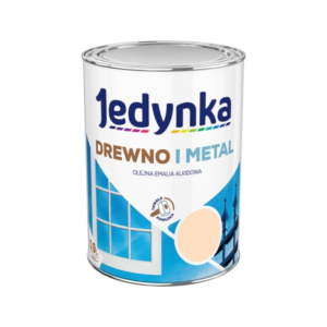 Jedynka Drewno i Metal Połysk Kremowy 0,9L