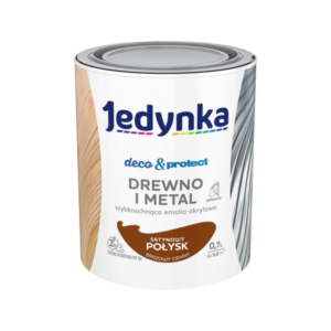 Jedynka Deco&Protect Drewno i Metal Satynowy Połysk Brązowy Ciemny 0,7L