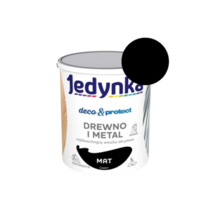 Jedynka Deco&Protect Drewno i Metal Mat Czarny 5L