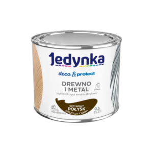 Jedynka Deco&Protect Drewno i Metal Satynowy Połysk Brązowy Ciemny 0,2L