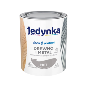 Jedynka Deco&Protect Drewno i Metal Mat Szary 0,7L