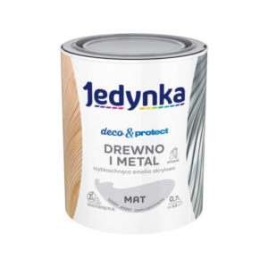 Jedynka Deco&Protect Drewno i Metal Mat Szary Jasny 0,7L