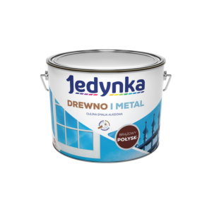 Jedynka Drewno i Metal Połysk Brązowy 10L