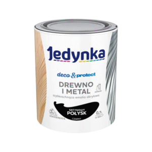 Jedynka Deco&Protect Drewno i Metal Satynowy Połysk Czarny 0,7L