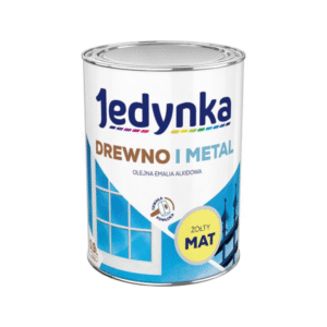 Jedynka Drewno i Metal Mat Żółty 0,9L