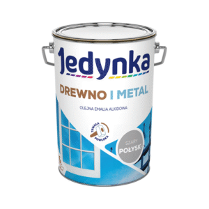 Jedynka Drewno i Metal Połysk Szary 5L