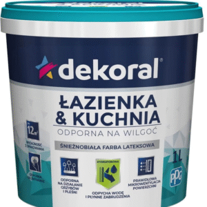 Dekoral Łazienka & Kuchnia Farba Lateksowa Odporna Na Wilgoć 1l