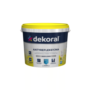 Dekoral Antyrefleksyjna Farba Akrylowa Śnieżnobiała 3l
