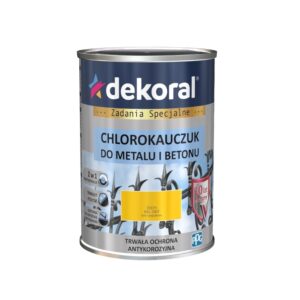 Dekoral Chlorokauczuk Do Metalu I Betonu Żółty 0,9l