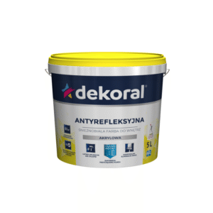Dekoral Antyrefleksyjna Farba Akrylowa Śnieżnobiała 5l