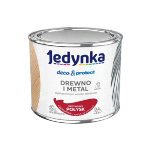 Jedynka Deco&Protect Drewno i Metal Satynowy Połysk Czerwony 0,2L