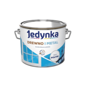 Jedynka Drewno i Metal Połysk Biały 10L