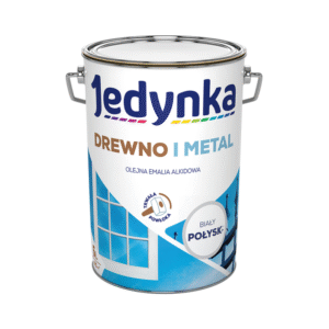 Jedynka Drewno i Metal Połysk Biały 5L