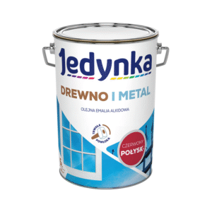 Jedynka Drewno i Metal Połysk Czerwony 5L