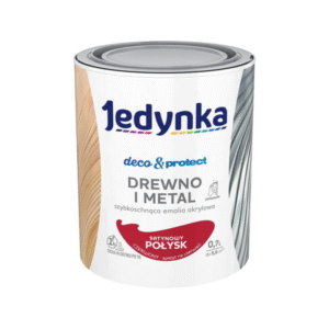 Jedynka Deco&Protect Drewno i Metal Satynowy Połysk Czerwony 0,7L