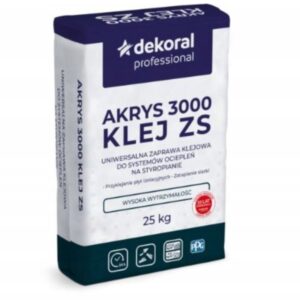 Dekoral Professional Akrys 3000 Klej Zs - Do Siatki Zbrojącej Na Styropianie 25kg