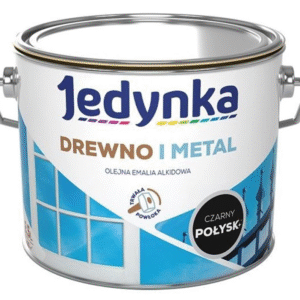 Jedynka Drewno i Metal Połysk Czarny 10L