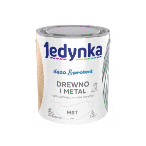 Jedynka Deco&Protect Drewno i Metal Mat Biały 5L