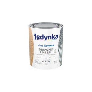 Jedynka Deco&Protect Drewno i Metal Satynowy Połysk Biały 0,7L